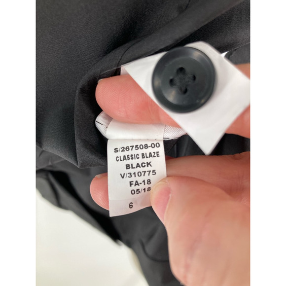 Banana Republic Womens Blazer Jacket Black Wool Blend Buttons Stretch 6 New - Picture 10 of 11